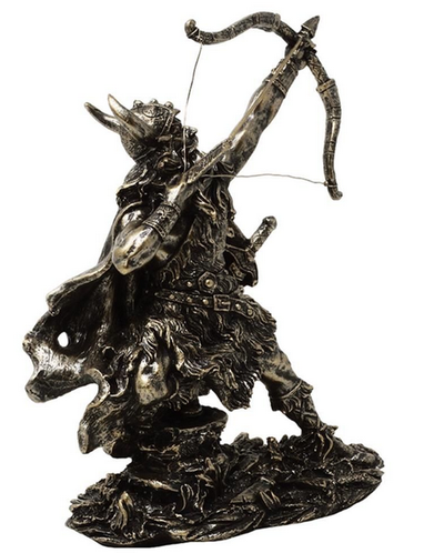 Figura decorativa Vichingo MC-23142 con possibilità di personalizzazione con incisione, altezza 19,5 cm, polyresina, ideale come regalo