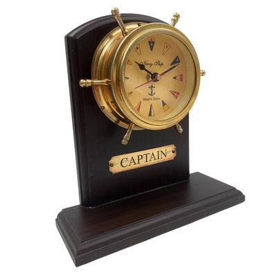 Orologio nautico in ottone con incisione