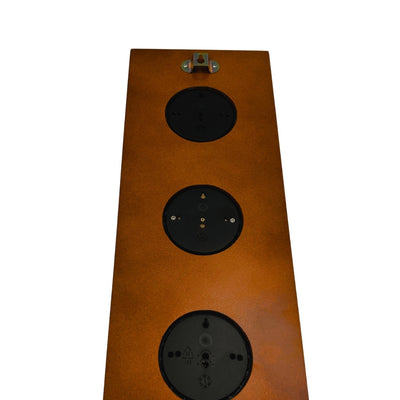 Elegante Stazione Meteo Retrò 36 cm con Incisione – Barometro, Termometro, Igrometro in Custodia in Legno