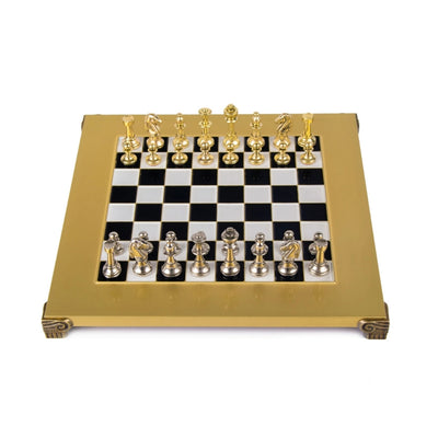 Scacchi in ottone esclusivi Staunton S32BLA 28x28 cm con possibilità di personalizzazione tramite incisione