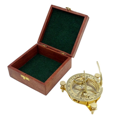Bussola in Ottone con Orologio Solare NC1504