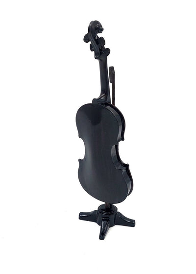 Mini Violino fatto a mano in resina, altezza 13 cm, possibilità di personalizzazione incisa, ideale come regalo per amanti della musica