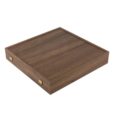 Scacchi esclusivi in metallo con scacchiera in ottone 44 x 44 cm – Figure medievali con possibilità di personalizzazione con incisione