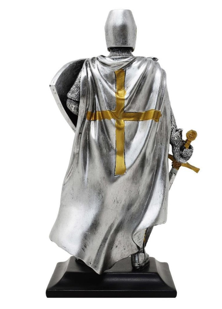 Grande statuetta del cavaliere teutonico in poliresina con possibilità di personalizzazione con incisione