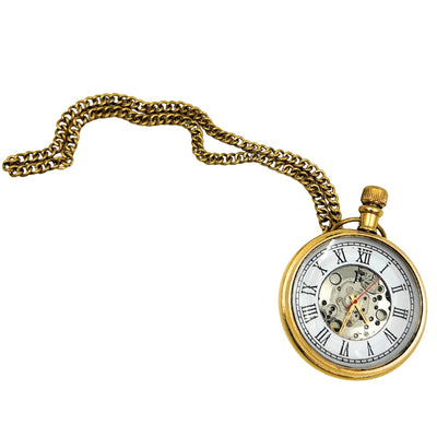 Orologio da Tasca Meccanico Retrò con Catena e Incisione