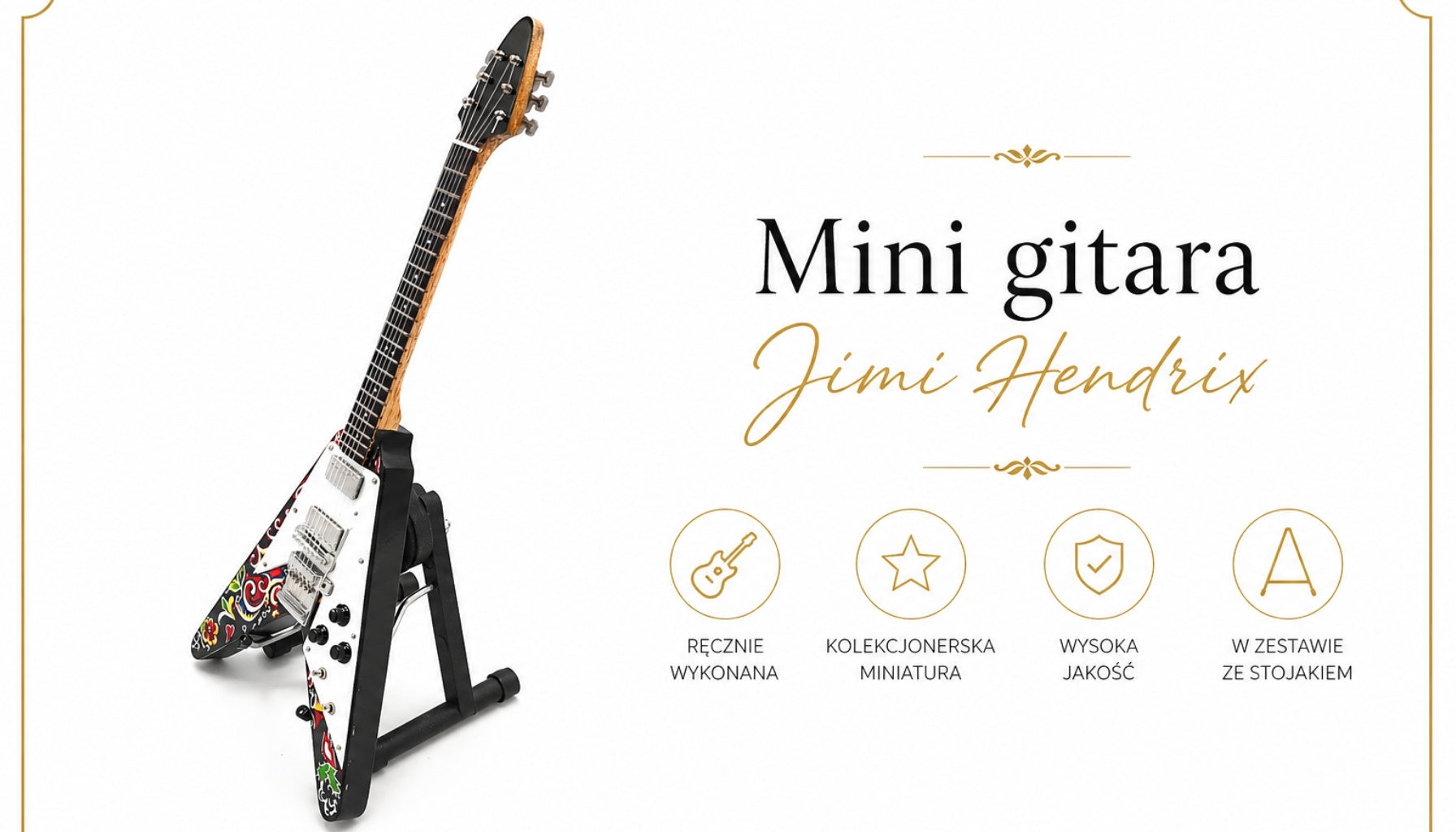 Mini chitarra Jimi Hendrix - Psychodelic F. V - MGT-1182