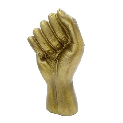 Figura decorativa Pugno chiuso in alluminio 18 cm con possibilità di personalizzazione tramite incisione
