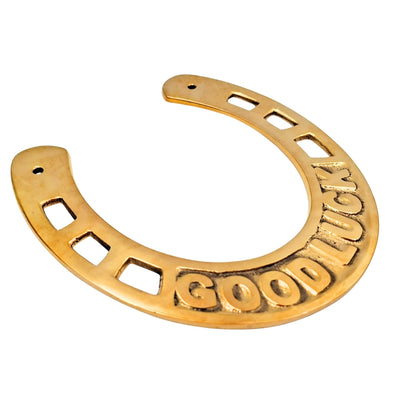 Ferro di Cavallo della Fortuna in Ottone 15 cm con Possibilità di Incisione - Regalo Elegante per la Fortuna