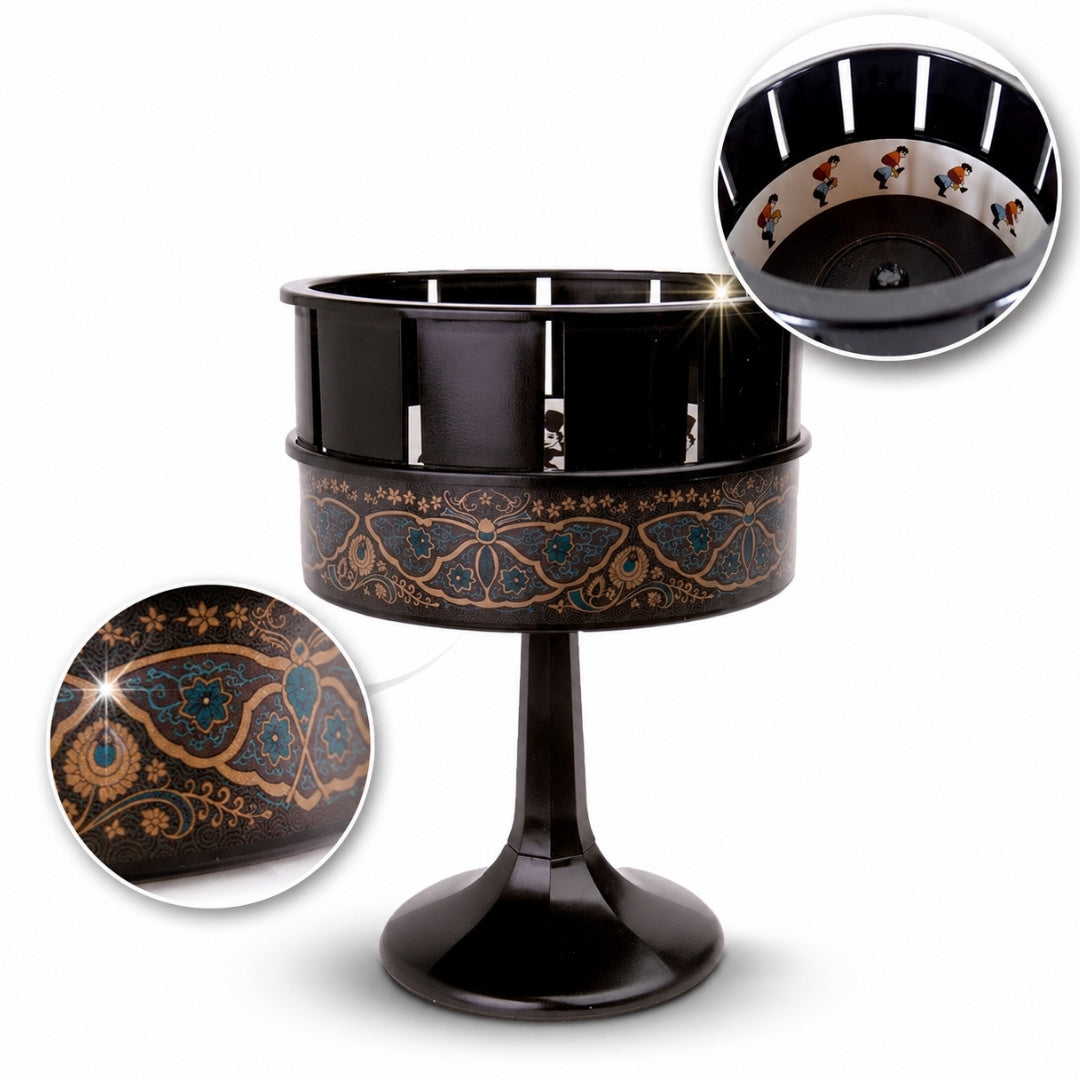 Zoetrop H68 – Proiettore cinematografico del XIX secolo con possibilità di personalizzazione incisa, ideale come regalo – altezza 19 cm, design classico per decorazioni d'interni