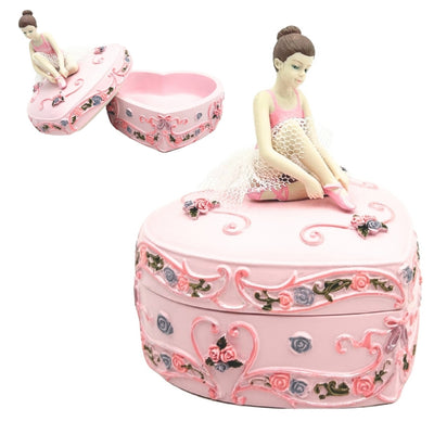 Carillon scatola ballerina cuore Lago dei Cigni con possibilità di incisione personalizzata, rosa, 12,5 cm, regalo ideale per compleanni o anniversari