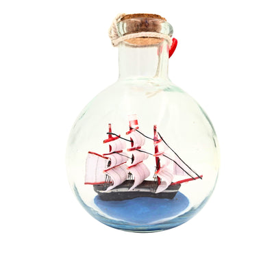 Nave nella Bottiglia Rafandynka con possibilità di personalizzazione tramite incisione – decorazione marina classica 8,5 cm, regalo per appassionati di vela