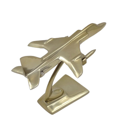 Modello metallico di caccia Jaguar color oro con possibilità di incisione
