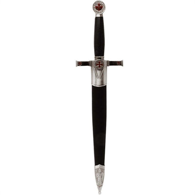 Pugnale Decorativo dei Templari con Fodero e Incisione - Replica in Acciaio Inossidabile, 40 cm