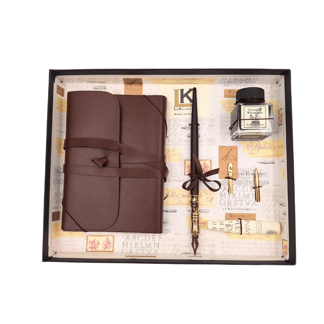 Set da calligrafia esclusivo con taccuino