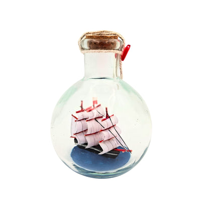 Nave nella Bottiglia Rafandynka con possibilità di personalizzazione tramite incisione – decorazione marina classica 8,5 cm, regalo per appassionati di vela