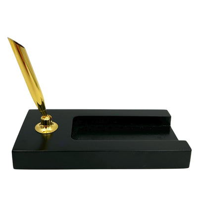 Set decorativo da scrivania con clessidra da 3 minuti e portapenne con incisione
