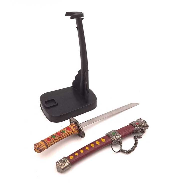 Katana - coltello per carta SW-199 con possibilità di personalizzazione con incisione, ideale come regalo, altezza 18 cm, fodero decorativo incluso
