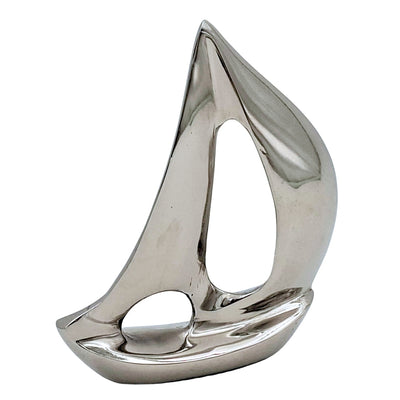 Elegante yacht in alluminio argento da 12,5 cm con possibilità di incisione