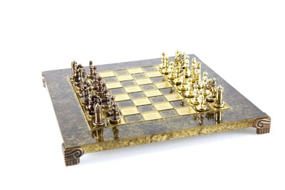Scacchi metallici esclusivi Bizantini 20x20 cm con incisione personalizzata