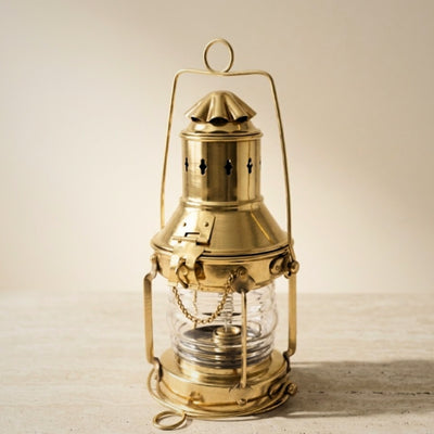 Lampada a petrolio in ottone retrò SL10 con possibilità di personalizzazione tramite incisione