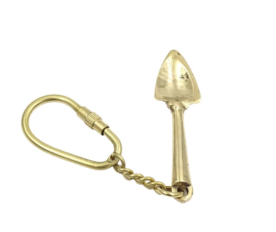 Portachiavi in ottone Vanga Regalo per giardiniere - KRT28