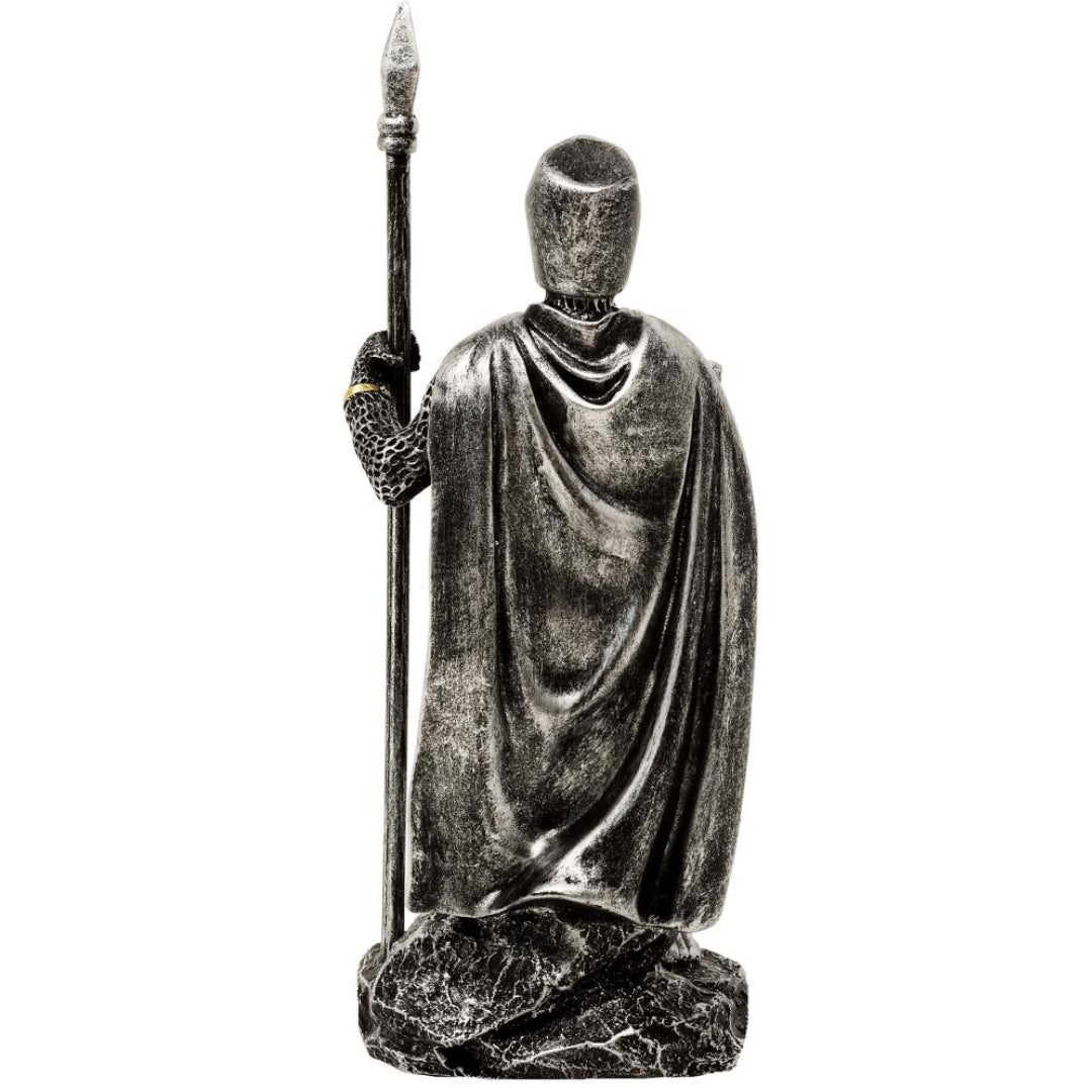 Statuetta Cavaliere con lancia 20 cm con possibilità di personalizzazione con incisione - decorazione dipinta a mano in polyresina da regalo per appassionati di storia e militari