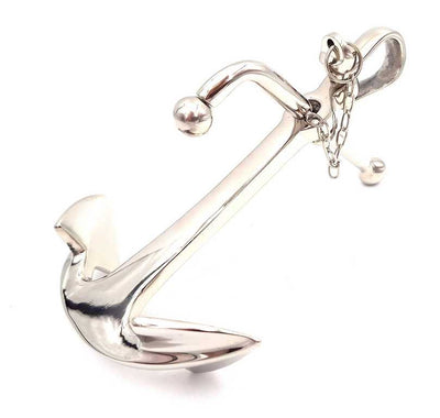 Ancora Metallica 20 cm Argento con Possibilità di Incisione - Regalo Ideale per Amanti del Mare e della Vela - Decorazione Marina Elegante per Interni