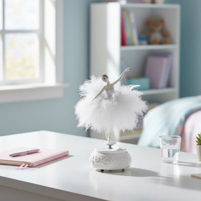 Carillon ballerina Regina delle Nevi mobile 23,5 cm con incisione