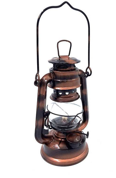 Lampada a petrolio da marinaio in stile retrò DT245F con possibilità di personalizzazione tramite incisione, ideale come regalo, realizzata in vetro e lamiera, altezza 19 cm, design marinaro