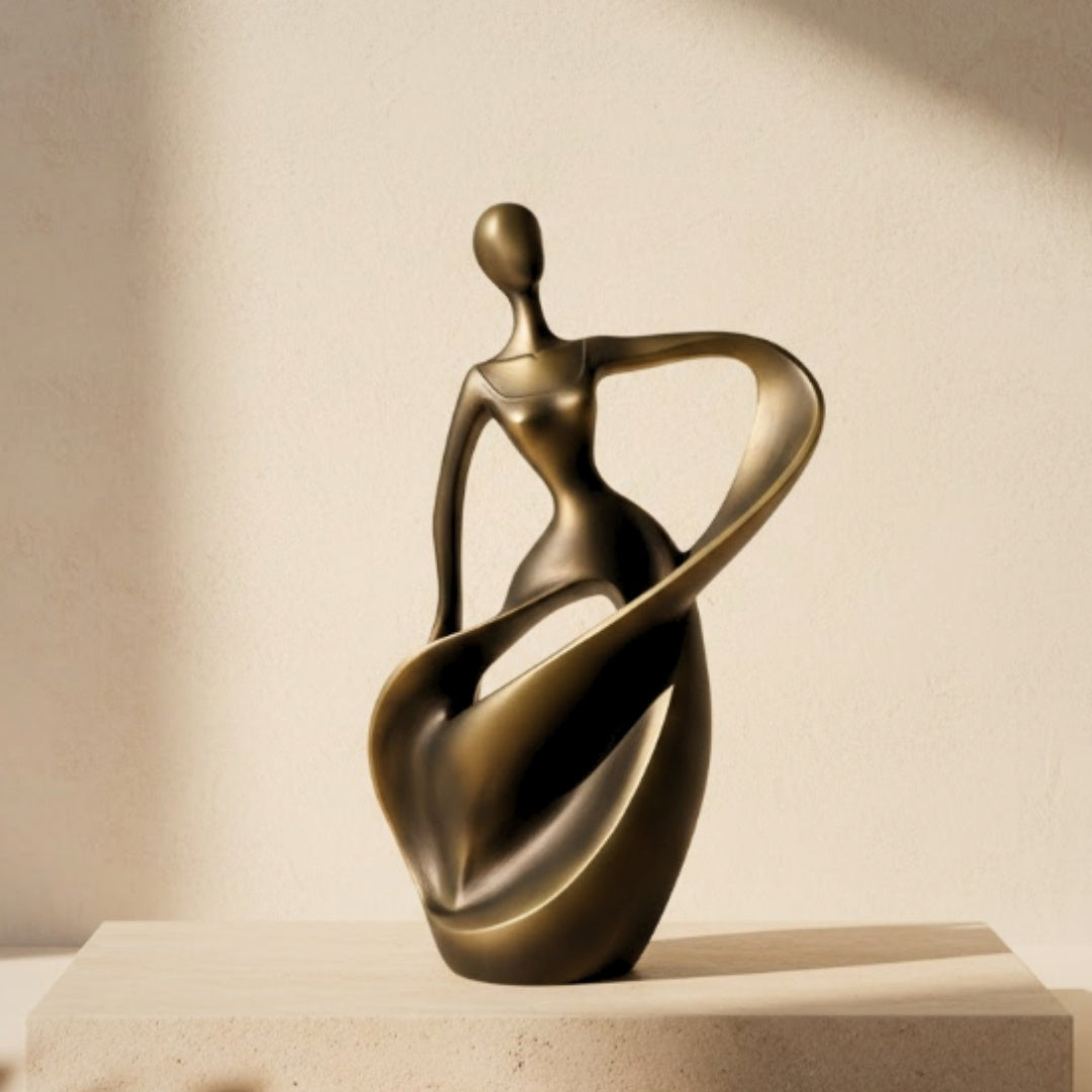 Statuetta ballerina in oro antico 24 cm con possibilità di incisione personalizzata