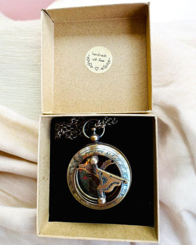 Bussola da Viaggio con incisione, personalizzazione – Artigianato degli Artigiani Indiani