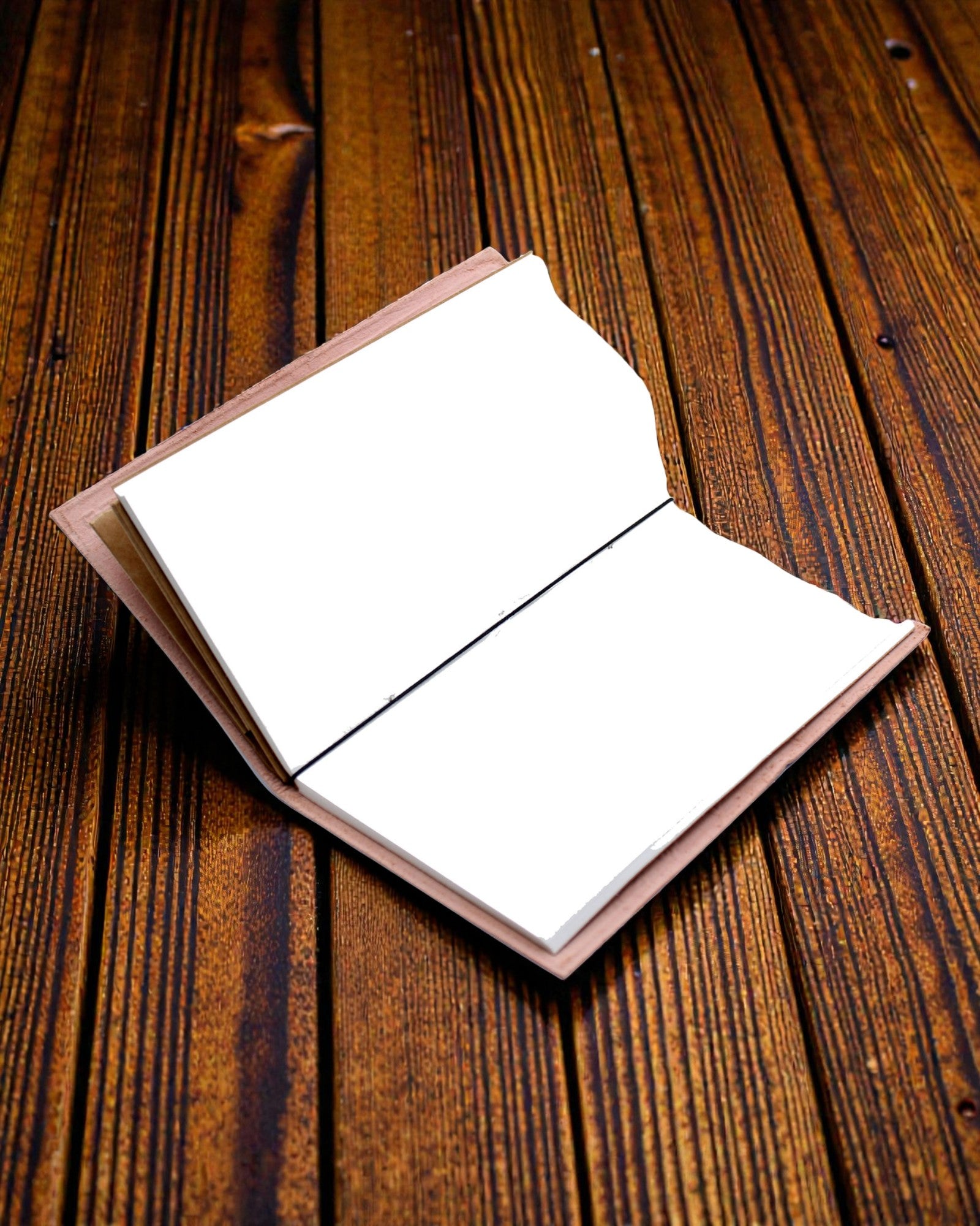 Il mio diario dei desideri – taccuino in pelle marrone fatto a mano 22 × 12 × 1,5 cm, 80 pagine