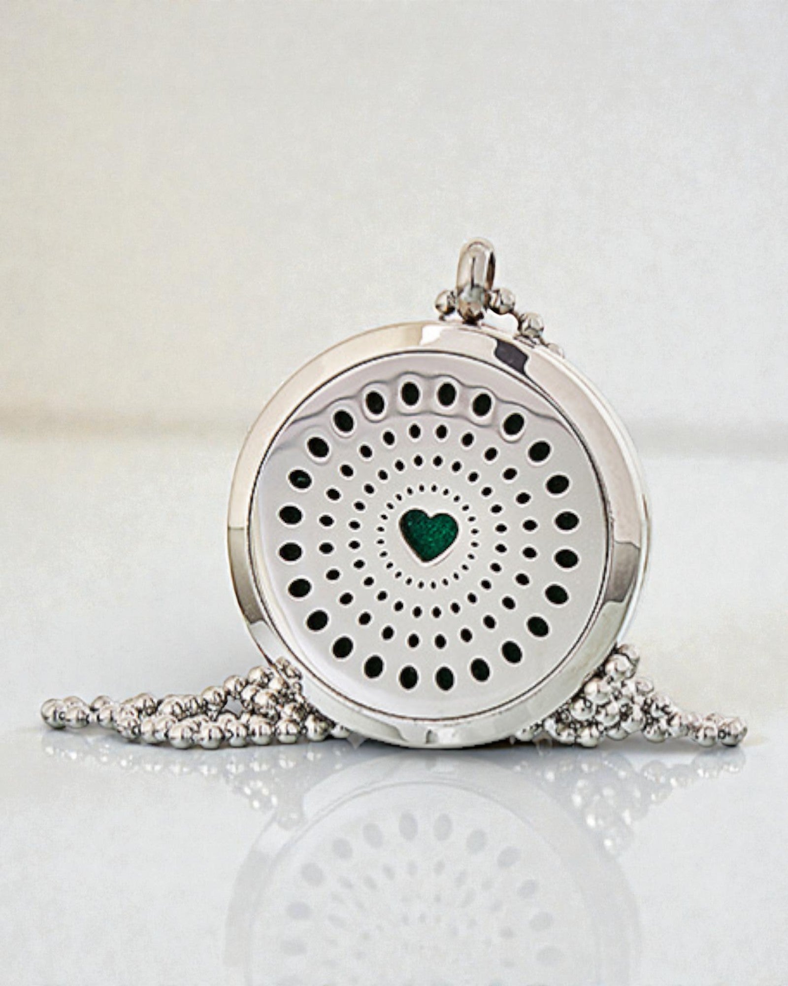 Celestia Heart – Collana per aromaterapia con cuore diamantato 30 mm