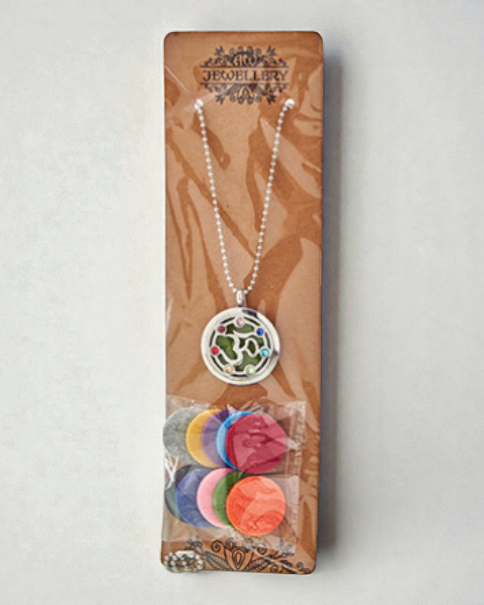 Collana Aromalife Chakra OM – Medaglione portaprofumo 30 mm