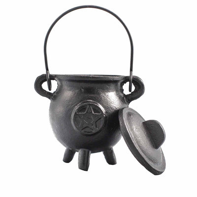 Calderone rituale in ferro con pentagono 6,5x13 cm