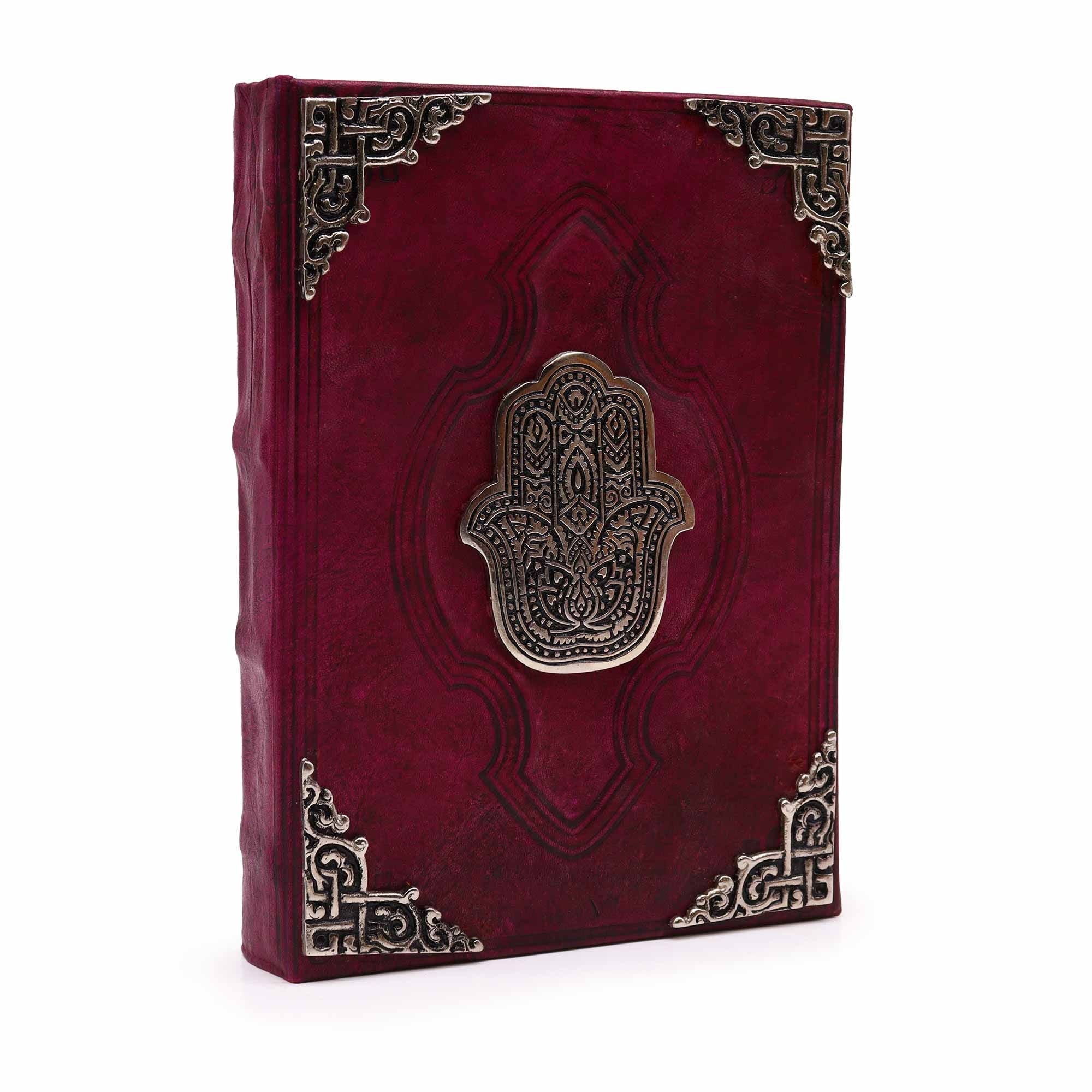 Libro Hefty Red Tan con Decorazione Hamsa