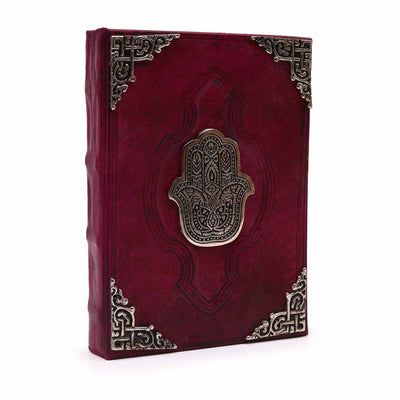 Libro Hefty Red Tan con Decorazione Hamsa