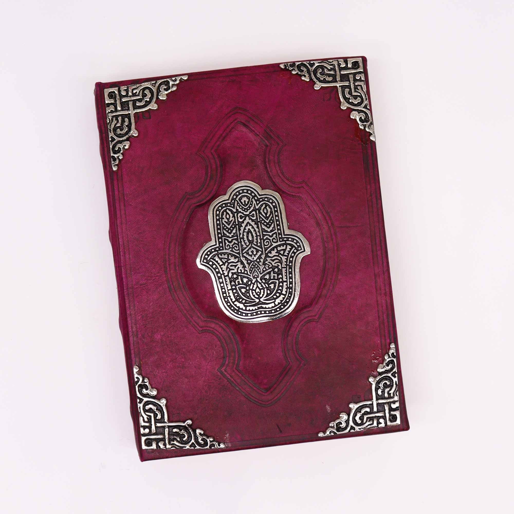 Libro Hefty Red Tan con Decorazione Hamsa