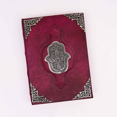 Libro Hefty Red Tan con Decorazione Hamsa