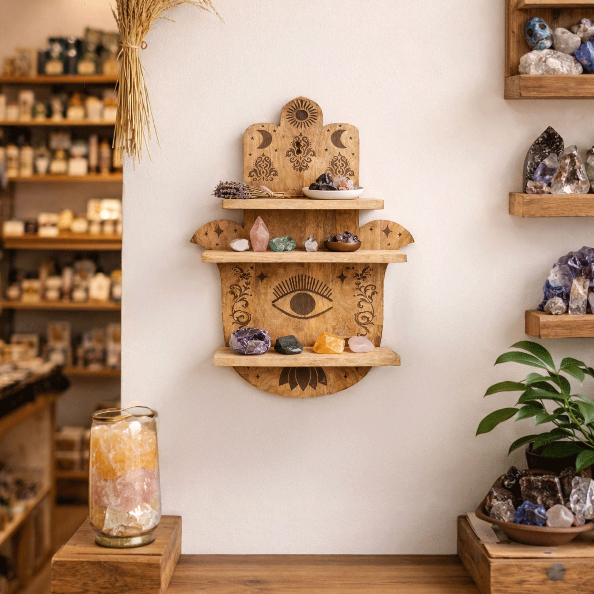 Mensola a forma di Hamsa