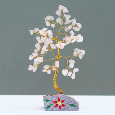 Albero di Quarzo Rosa con Pietre