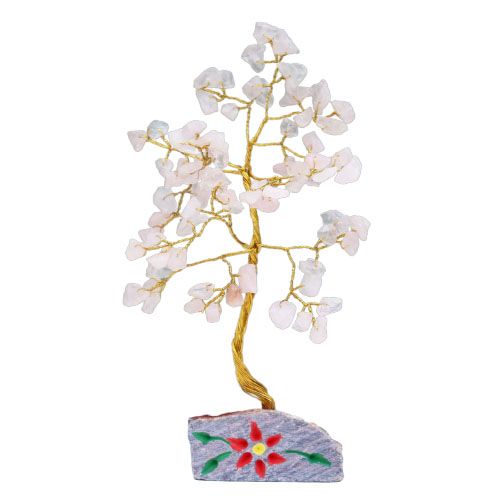 Albero di Quarzo Rosa con Pietre