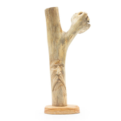 Figure intagliate a mano dell'Uomo Verde in legno parassita