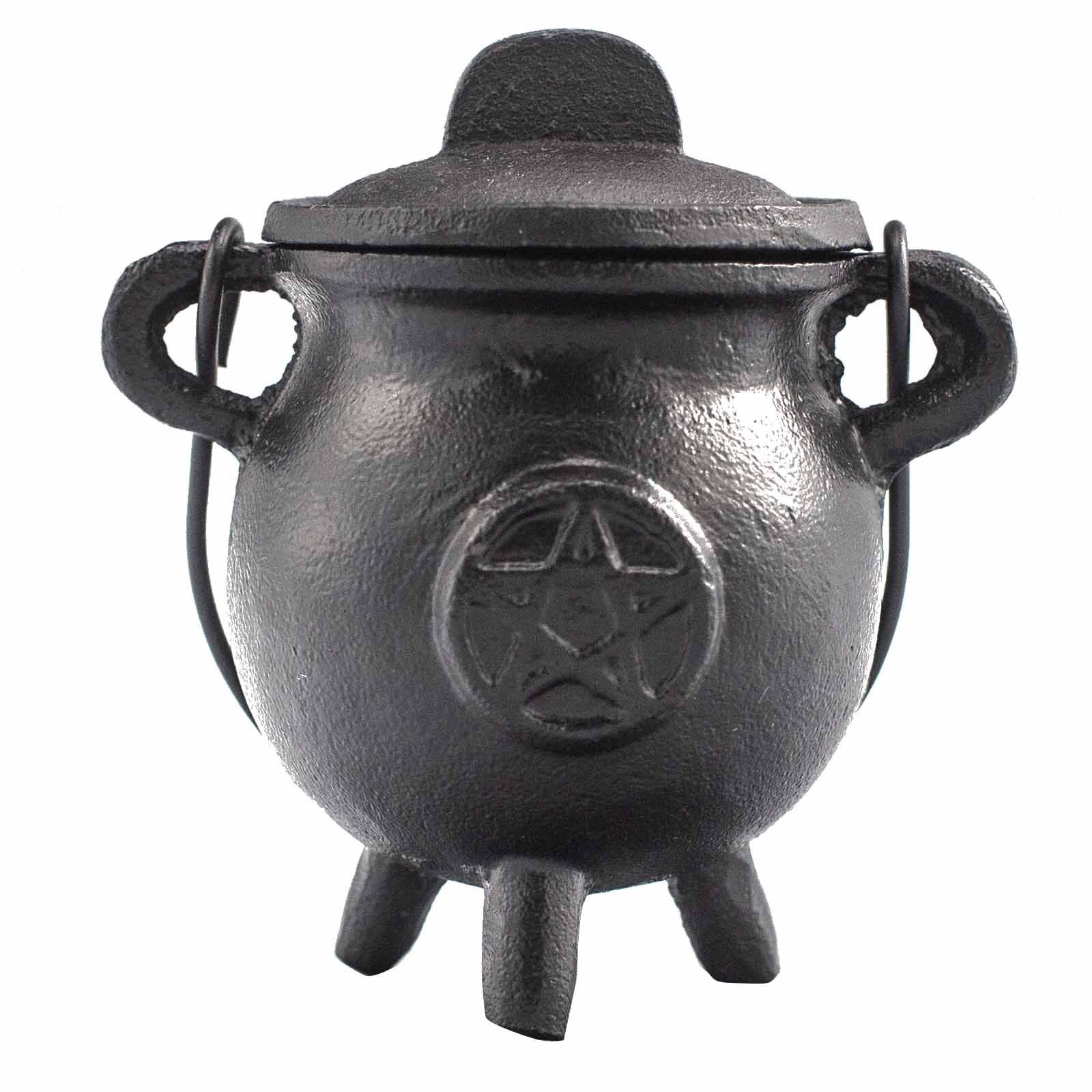 Calderone rituale in ferro con pentagono 6,5x13 cm