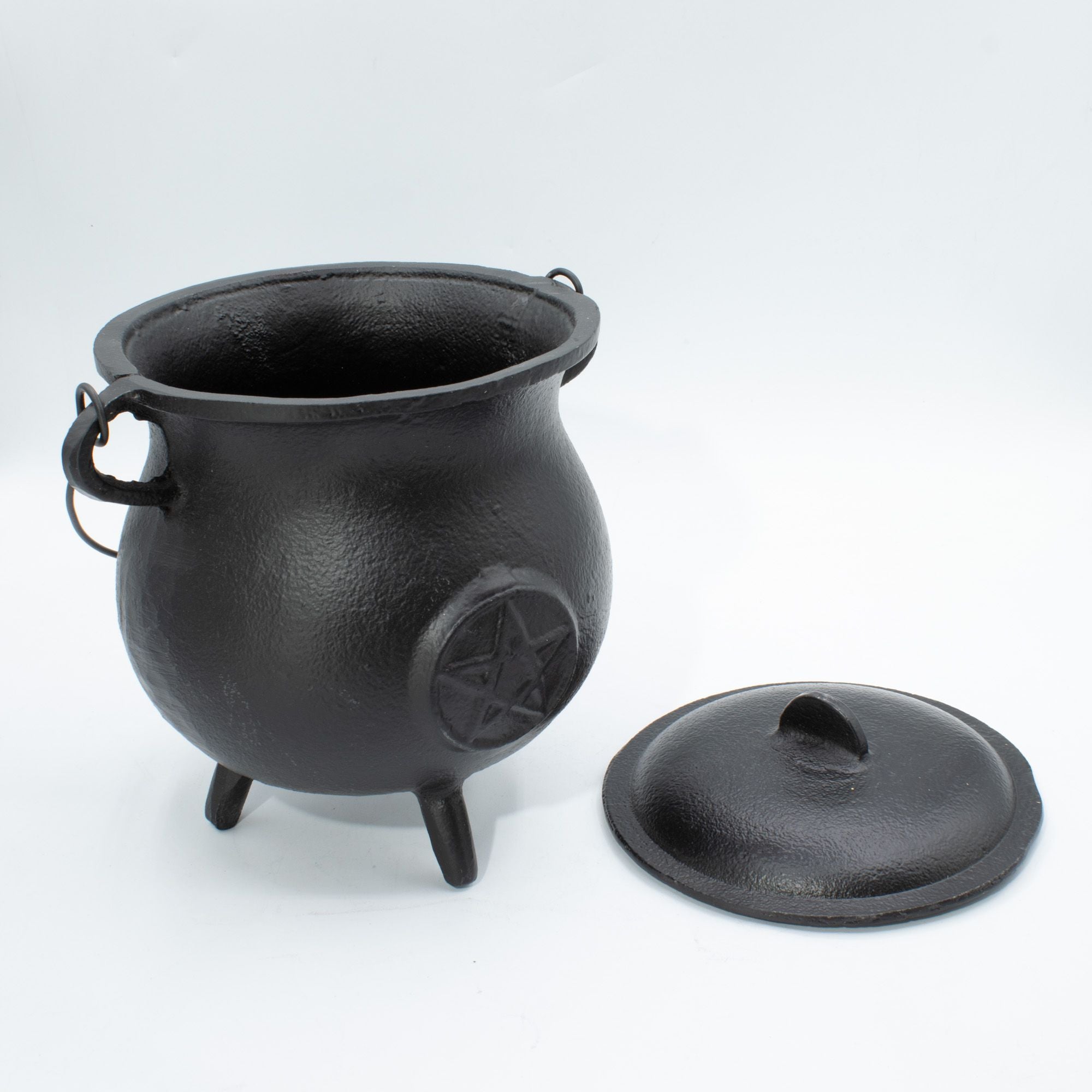 Potente calderone in ghisa con pentagramma 23x18 cm, 4500 g