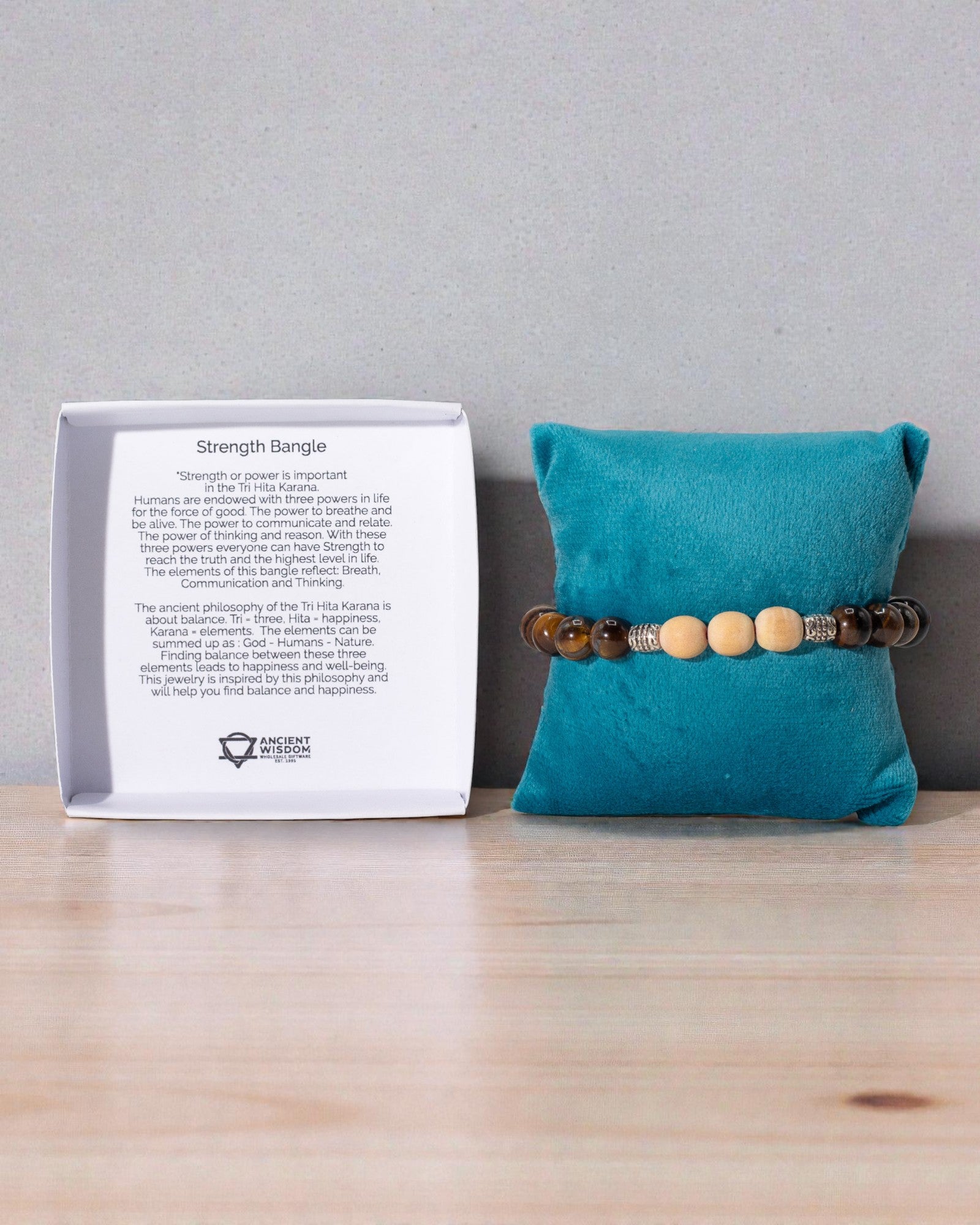 TriHita Power Earth – Braccialetto di forza e stabilità da Bali