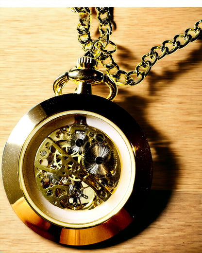 Orologio da Tasca Retrò – Lusso Meccanico in Stile Vintage colore oro, personalizzazione con incisione