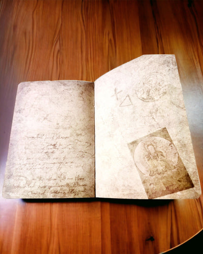 Taccuino Vintage Marrone con Copertina Decorativa in Stile Retrò – Taccuino dell'Esploratore – Marrone, Vintage