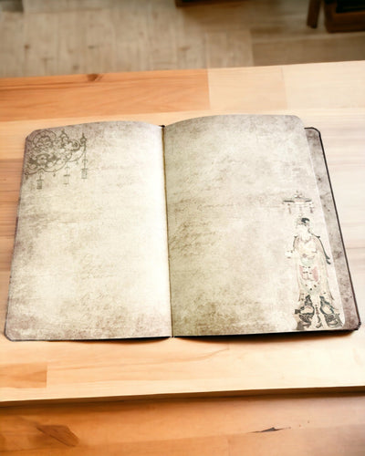 Taccuino Vintage Marrone con Copertina Decorativa in Stile Retrò – Taccuino dell'Esploratore – Marrone, Vintage