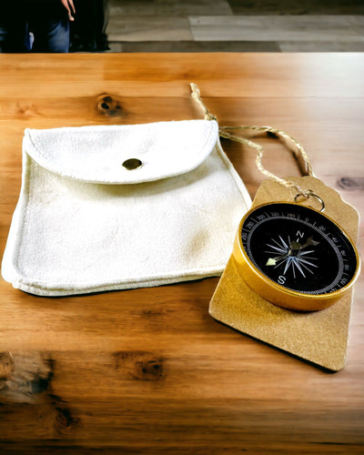 Bussola Compatta da Navigazione con Finitura in Metallo – Must-Have per Ogni Viaggiatore, con Incisione